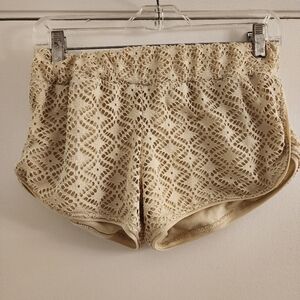No Boundaries Cream Lace Shorts